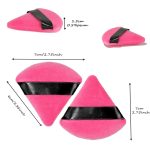 6 Pcs Triangle Powder Puff,Makeup Puff,Powder Puffs for Face Powder,Triangle Makeup Velour Puff,Triangle Sponges for Makeup,Loose Setting Powder Puff powder sponge makeup puffs(Black Flesh) - Image 2